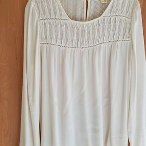 Meadow Rue cream rayon blouse